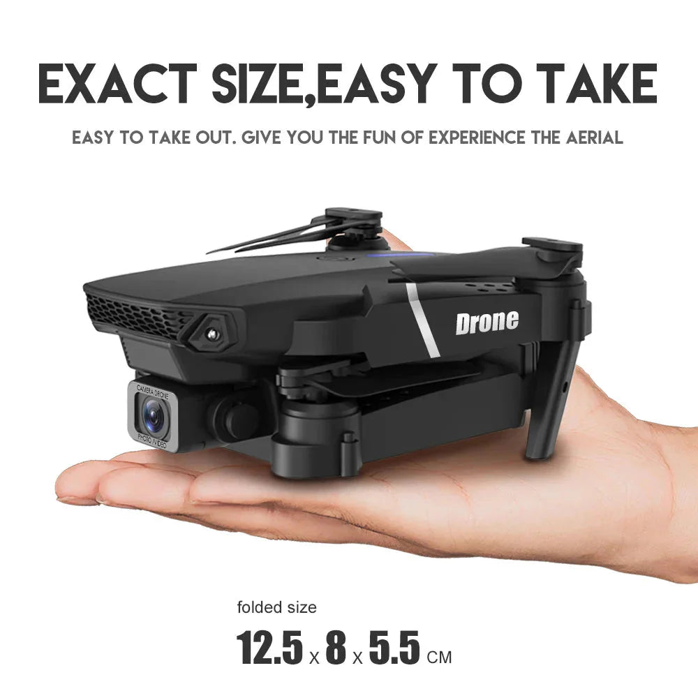 E88 Pro Foldable Quadcopter Drone - WIFI FPV, HD 4K Camera, Altitude H ...